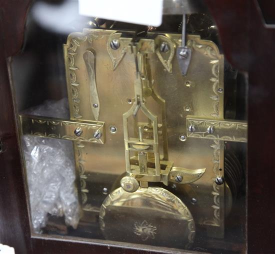 Richard Booth, London. A George III mahogany bracket clock, H.1ft 5in.